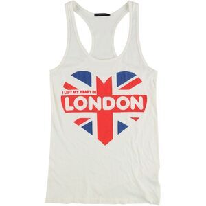 dirty violet Womens I Left My Heart In London Tank Top, Multicoloured, NWT